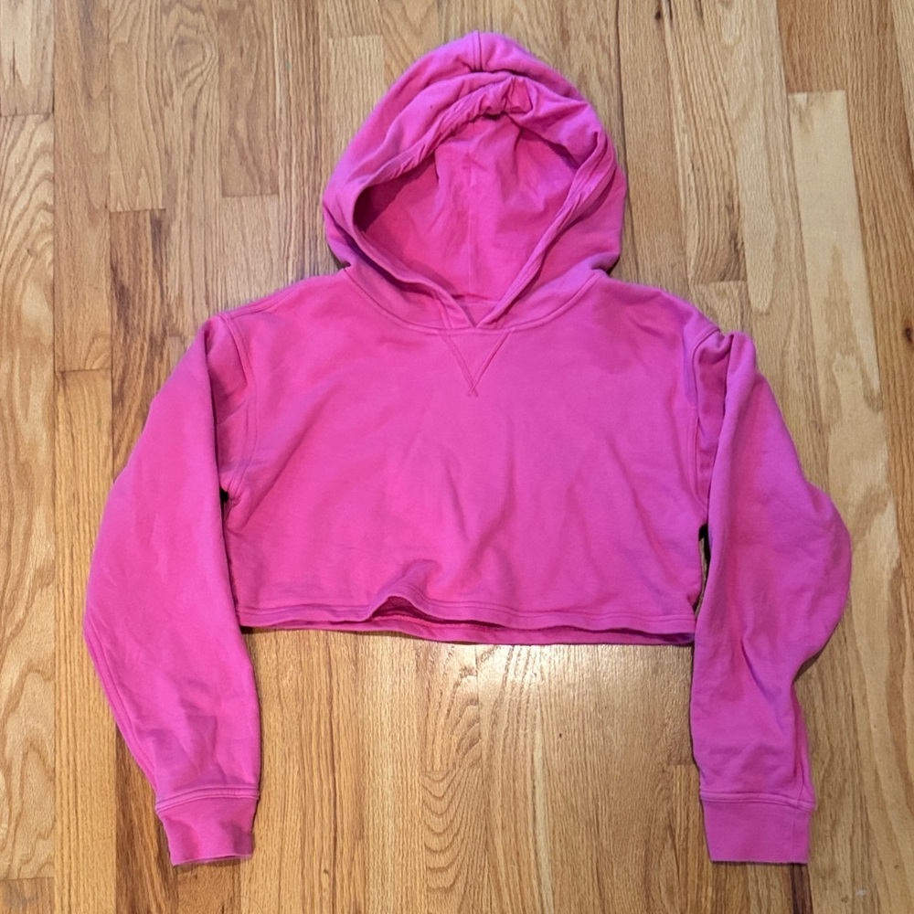 Lululemon Pink Cropped Hoodie